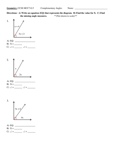 Using Equations to Solve for Unknown Angles