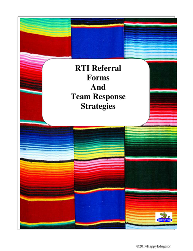 RTI Referral Forms and Team Response Strategies