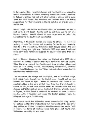 Battle of Hastings unit ** BUNDLE**