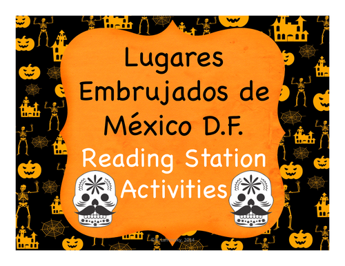 Spanish Halloween Reading Station Activities - Lugares Embrujados de México
