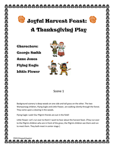 Thanksgiving - Joyful Harvest Skit