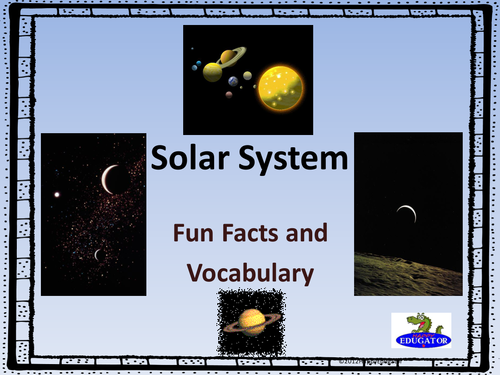 Solar System and Space Vocabulary PowerPoint