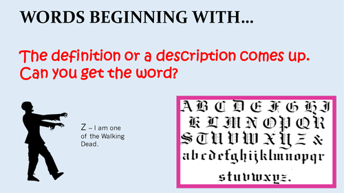 Words beginning with | Teaching Resources