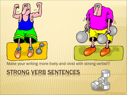Strong Verb Sentences and Paragraphs PowerPoint