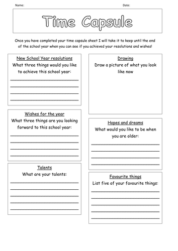 Family volley: back to school time capsule (with printable).