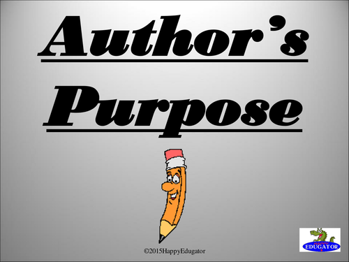 Author's Purpose PPT