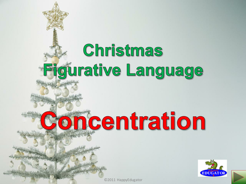 Christmas Figurative Language Memory Game PowerPoint