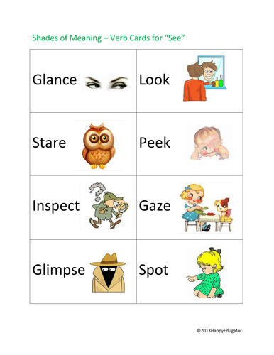 Shades of Meaning Worksheet by Happyedugator - US Teacher ...