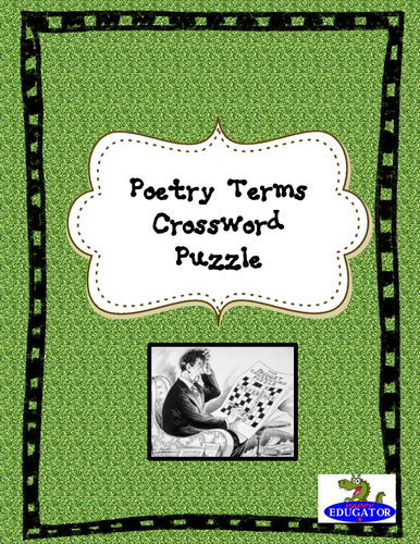 Poetry Terms Crossword