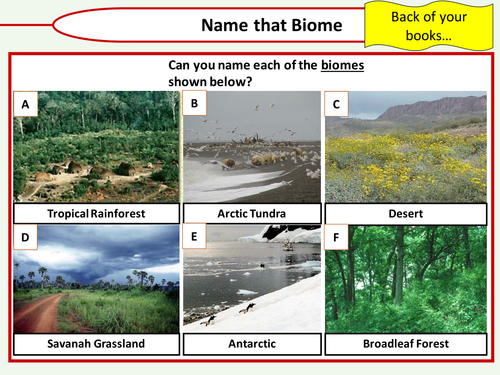 Defining/  Locating Biomes and Ecosystems lesson