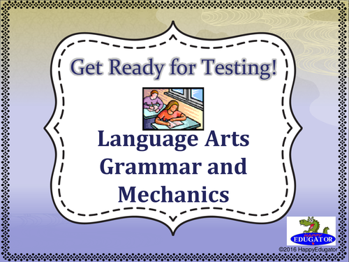 Language Arts Grammar and Mechanics PowerPoint