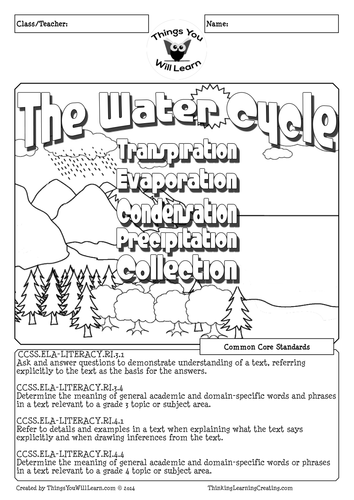 The Water Cycle Reading Activity Pack