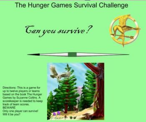 Hunger Games Survival Challenge SmartBoard Game