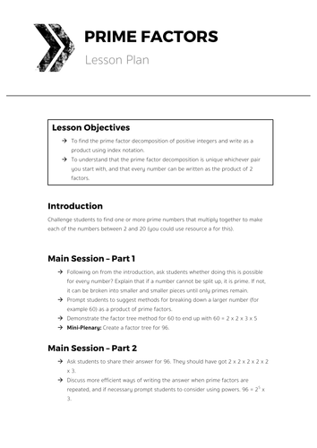 Prime Factors - Complete Lesson