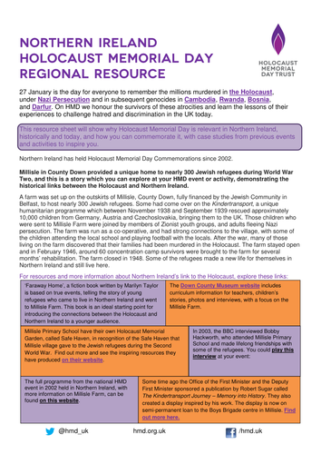 Northern Ireland Holocaust Memorial Day Regional Resource