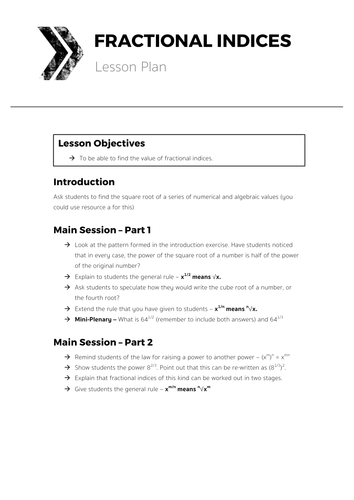 Fractional Indices - Complete Lesson