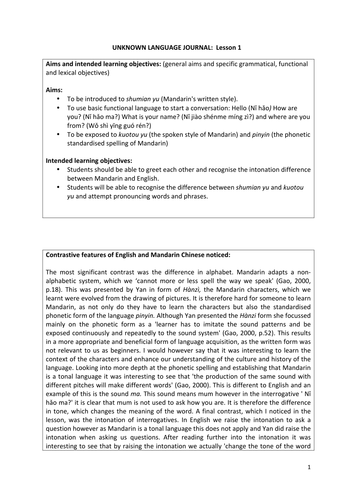 Trinity Teaching English assignment examples