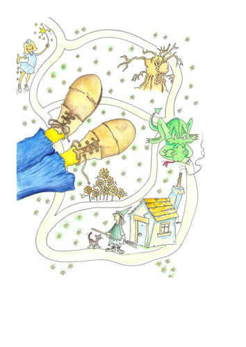 Traditional tales story map - storytelling, writing and speaking and listening development