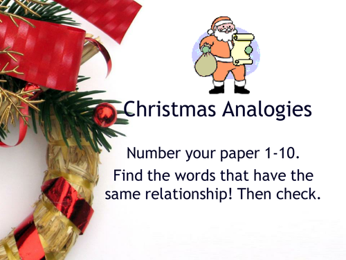 Christmas Analogies PowerPoint