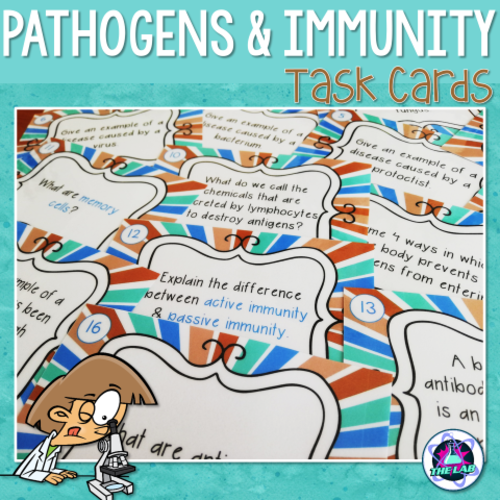 Pathogens and Immunity Task Cards