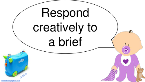 Respond Creatively to a Brief Slides and Printable Worksheet