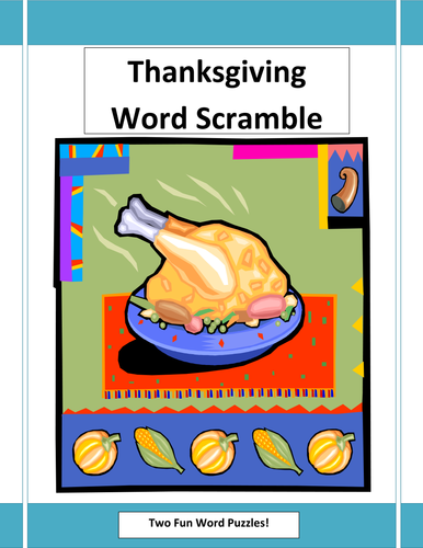 Thanksgiving Word Scramble