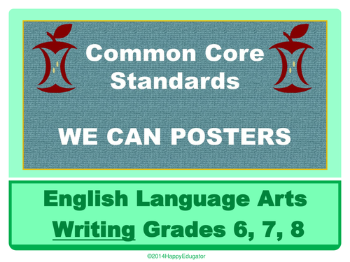 Common Core Standards for ELA Writing PowerPoin tPosters