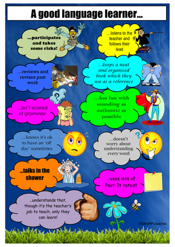 'A good language learner...' poster