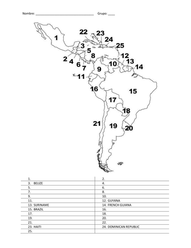 spanish speaking countries and capitals map quiz