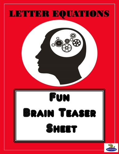 Brain Teaser Sheet - Critical Thinking