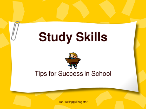 Back to School Study Skills PowerPoint