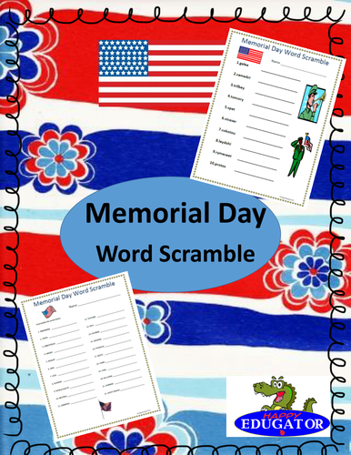 Memorial Day Word Scramble