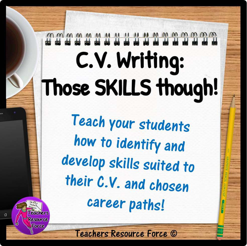 C.V. Writing: Job Skills - employable skills, PowerPoint and activities