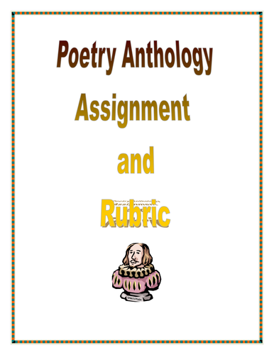 Poetry Anthology Anchor Activity and Rubric