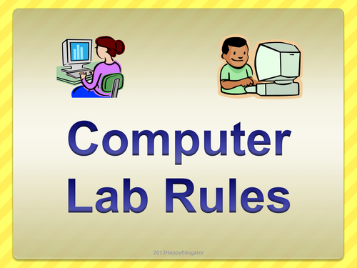 Computer Lab Rules Blue Computer Lab Posters Computer - vrogue.co