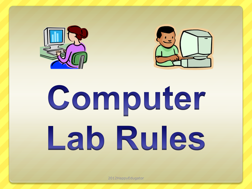 Computer Lab Rules Posters or Signs