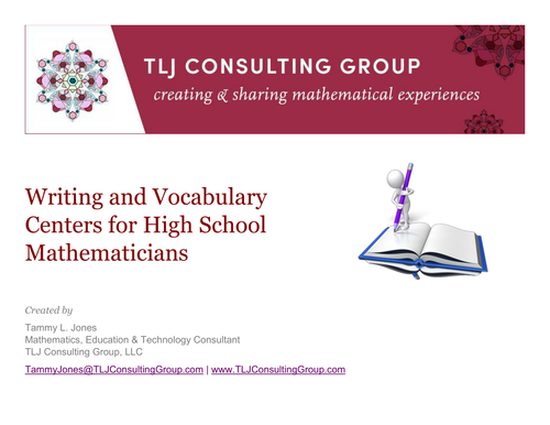 Writing and Vocabulary Centers for HS Mathematicians
