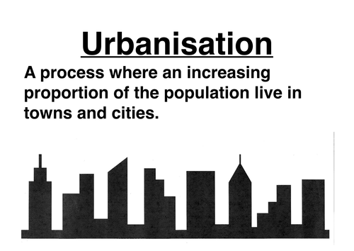 GCSE Urban environments unit keywords display