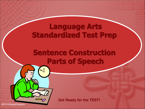 TEST PREP Parts of Speech and Sentence Construction Interactive PowerPoint