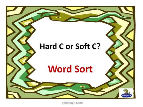 Hard C or Soft C Word Sort