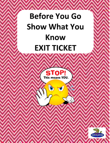 Exit Slip Before You Go