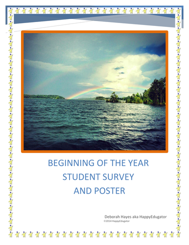 Beginning of the Year Student Survey and Poster