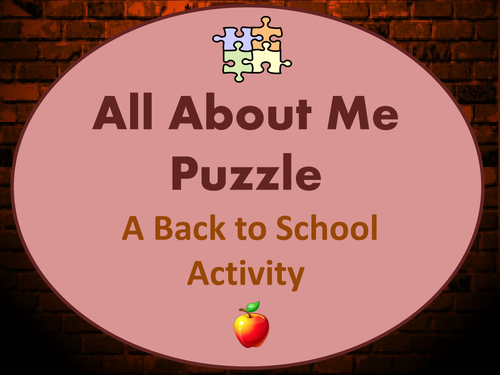 All About Me Puzzle