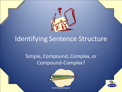 Sentences- Identifying Sentence Structure PowerPoint