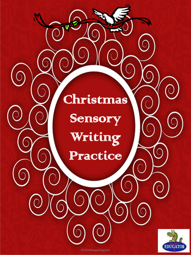 Christmas Holiday Sensory Writing Practice Worksheet