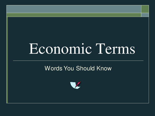 Economic Terms PowerPoint