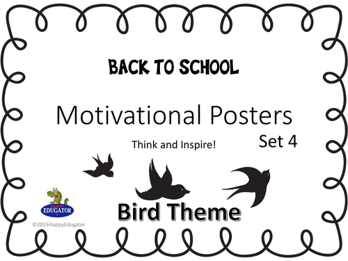 Inspirational Posters - Bird Theme Set 4