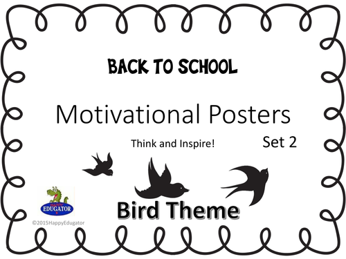 Inspirational Posters - Bird Theme Set 2