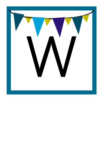 Working Wall Display Bunting