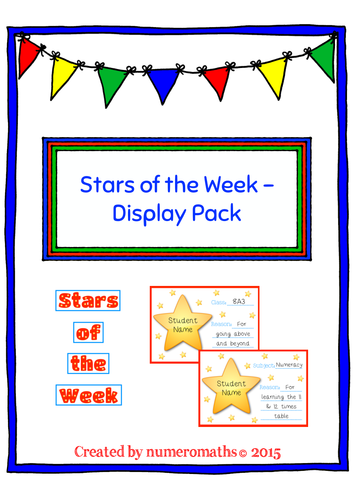 Stars of the Week – Display Pack